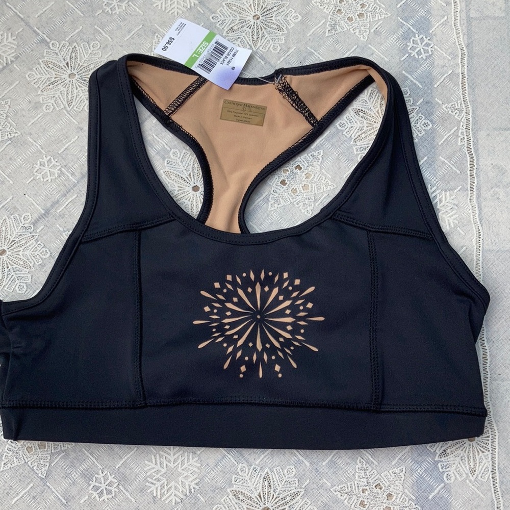 Catherine Malandrino Black Sports Top/Bra, Large
